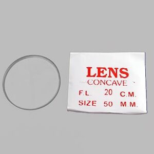 50mm Optical Glass Double Concave Lens for DIY Experiments – Pack of 2