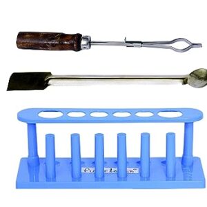 Combo – Test Tube Stand + Spatula + Test Tube Holder For DIY Experiments