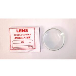 50mm Optical Glass Double Convex Lens for DIY Experiments – Pack of 2